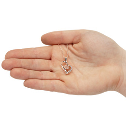 Wieczna róża z naszyjnikiem w pudełku prezentowym szkatułka na dzień kobiet walentynki