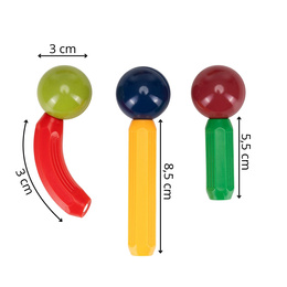 Klocki magnetyczne, konstrukcyjne 3D duży zestaw 128 szt. patyczki kulki