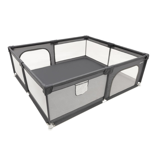 Kojec dla dzieci, zamykany 180x150x66 cm składany, turystyczny, szary