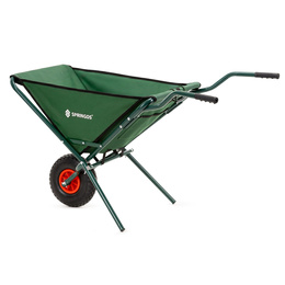 Taczka ogrodowa 50 L składana 116 x 64 x 65 cm jednokołowa, stalowy wózek transportowy