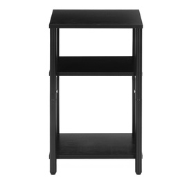 Szafka nocna, stolik z półkami do sypialni 35x31x59 cm nakastnik, czarny