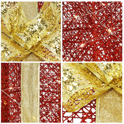 Dekoracja świąteczna LED prezenty oświetlenie zestaw 3 szt. biały ciepły