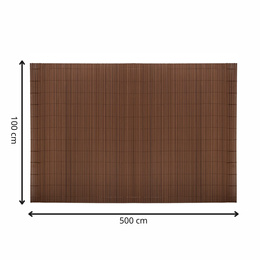 Osłona PVC maskująca na balkon, taras, ogrodzenie 500x100 cm brązowa