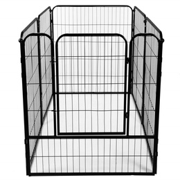 Kojec dla zwierząt wybieg klatka dla psa 184x94x100 cm czarna