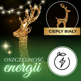Renifer świąteczny 80 LED świetlna dekoracja do ogrodu biały ciepły