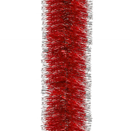 Łańcuch na choinkę 6m czerwono-srebrny, girlanda choinkowa, średnica 7cm