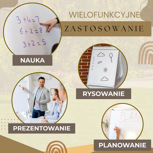 Flipchart tablica magnetyczna suchościeralna 101x72 cm