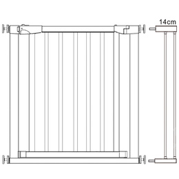 Bramka zabezpieczająca schody przed dziećmi 75-96 cm bramka rozporowa brązowo-czarna