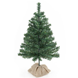 Choinka sztuczna 60 cm sosna naturalna z jutą małe drzewko świateczne na stolik, biurko