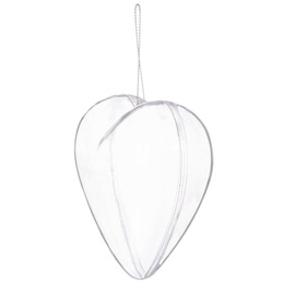 Bombki akrylowe 10cm serce plastikowe decoupage zestaw 10 szt.