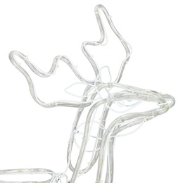 Renifer Led 90 cm świąteczny, świetlna dekoracja do ogrodu niebieski