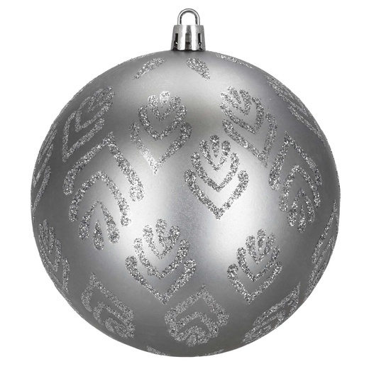 Bombki choinkowe 11 cm 12 szt.  zestaw ozdoby świąteczne zdobione srebrne