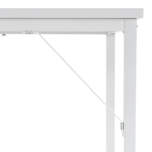 Biurko komputerowe nowoczesne 100x50x76 cm stolik loft industralny biały