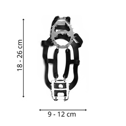 Raczki na buty turystyczne, nakładki rozmiar 36-40 czarne
