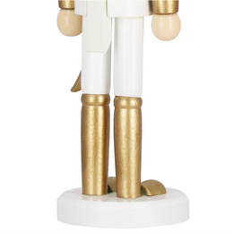 Dziadek do orzechów 30 cm z mieczem drewniany żołnierzyk złoty, figurka świąteczna