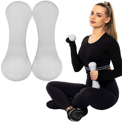 Ciężarki 5kg szare 2x2,5 kg zestaw 2 szt.