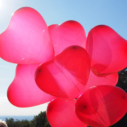 Balony serca na walantynki, urodziny 100 szt. czerwone serduszka