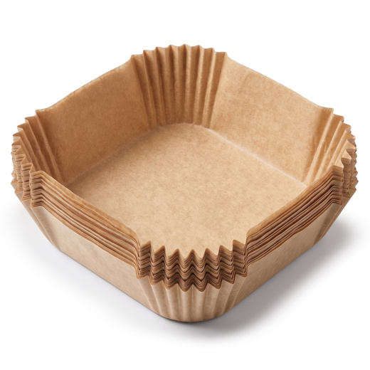 Wkłady papierowe do Airfryer 100 szt. tacki do frytkownicy beztłuszczowej 20 x 20 cm