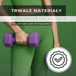 Ciężarki 2x2kg hexagonalne do ćwiczeń fitness hantle zestaw 2 szt. fioletowe
