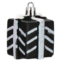 Bombki choinkowe 77 szt. czarny zestaw choinkowy