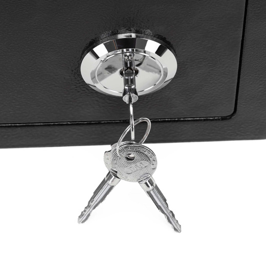 Sejf domowy na pieniądze, kasetka, skrzynka kasa pancerna z 3 kluczami czarna