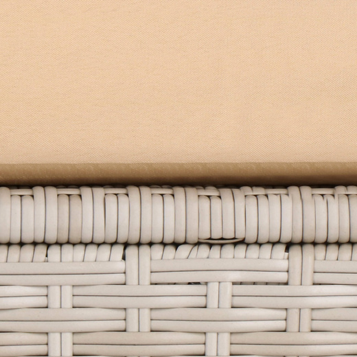 Meble ogrodowe zestaw modułowy technorattan stolik kawowy i 6 modułów beżowy