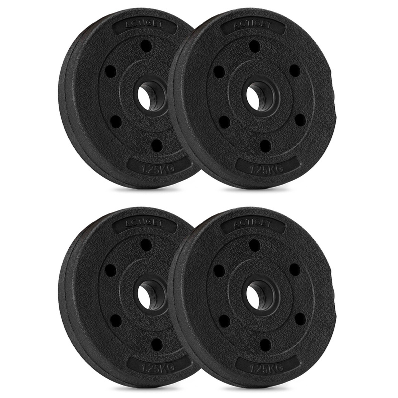 Obciążenie bitumiczne 1,25 kg 4 szt. talerz kompozytowy 29 mm krążek do sztangi hantli