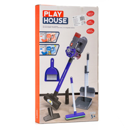 Zestaw sprzątający dla dzieci, zabawka, akcesoria domowe do sprzątania: odkurzacz, miotła