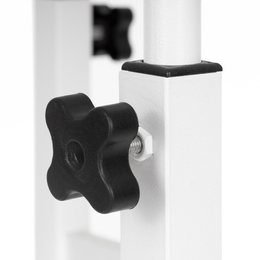 Stolik na kółkach regulowany 76-86 cm biurko mobilne pod laptopa biały