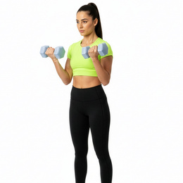 Ciężarki 2x1kg hexagonalne do ćwiczeń fitness hantle zestaw 2 szt. jasno niebieskie