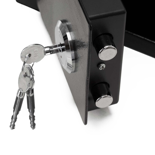 Sejf domowy na pieniądze, kasetka, skrzynka kasa pancerna z 3 kluczami czarna