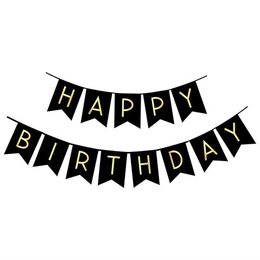 Balony na urodziny 53 szt. dekoracje z napisem happy birthday złoty/czarny/srebrny/biały