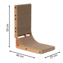 Drapak dla kota, karton do drapania z kocimiętką, legowisko z tektury, piłeczka z dzwoneczkiem