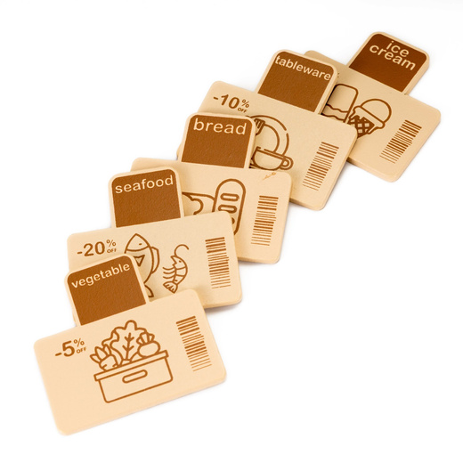 Kasa sklepowa, drewniana zabawka dla dzieci, terminal kart, banknoty, multikolor