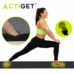 Mata do jogi, ćwiczeń fitness 183x61 cm antypoślizgowa, materac do stretchingu czarny