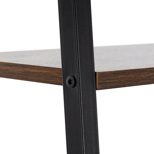 Regał biurowy metalowy 138x56x34 cm z 4 półkami loft nowoczesny drabinka na książki