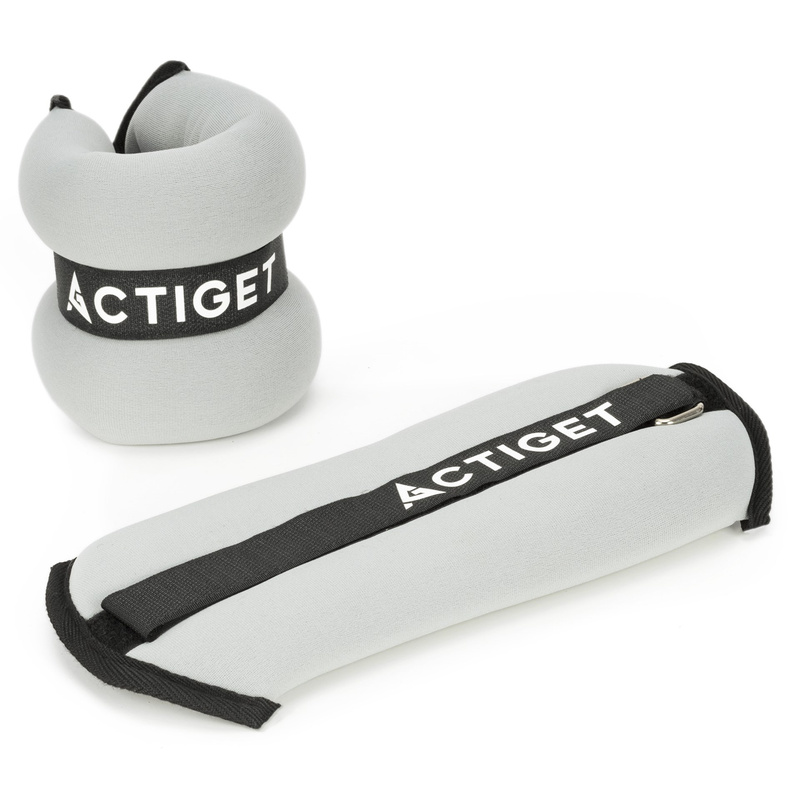 Obciążenia na ręce i nogi 2x1 kg do treningu fitness i cardio, szare