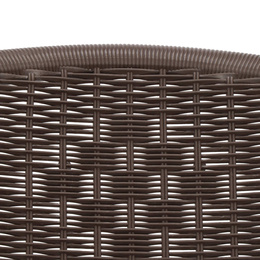 Meble ogrodowe metalowe zestaw stół 140x80 cm i 6 krzeseł na taras balkon czarno-brązowe