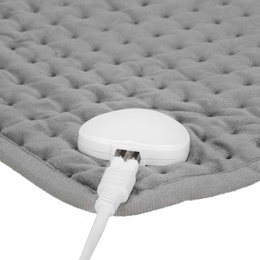 Mata grzewcza 60x30 cm elektryczna poduszka rozgrzewająca z pilotem i timerem, szara