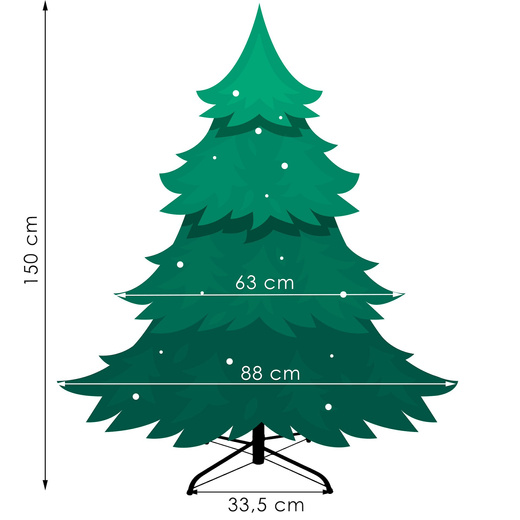 Choinka sztuczna 150 cm świerk naturalny PE