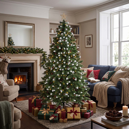 Choinka sztuczna premium 220 cm sosna diamentowa drzewko bożonarodzeniowe