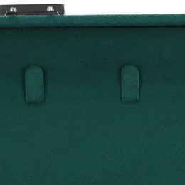 Szkatułka na biżuterię 28x19,5x7 cm zielony welurowy organizer z przegródkami