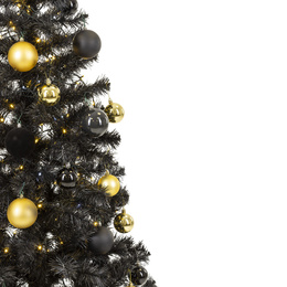 Choinka sztuczna, jodła 150 cm nowoczesne drzewko świąteczne czarne