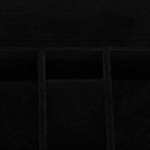 Szkatułka na zegarki 25x20x8 cm czarna, ekoskóra organizer z 10 przegródkami