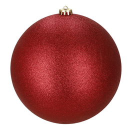 Bombki choinkowe 3 szt. duże ozdoby świąteczne 20,5 cm brokat czerwone