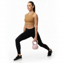 Kettlebell miękki 4kg kula odważnik hantla ciężar do ćwiczeń fitness, jasnoróżowy