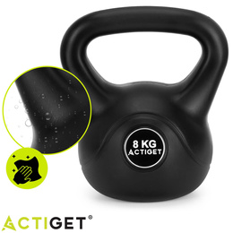Kettlebell 8 kg odważnik, hantla do ćwiczeń ABS kula do treningu siłowego, czarny
