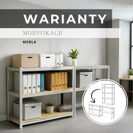 Regał metalowy z 5 półkami 180x90x40cm 875kg do garażu, piwnicy