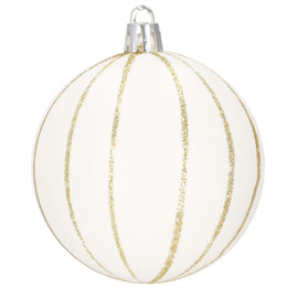Bańki choinkowe 30 szt. bombki świąteczne zestaw biało0złoty