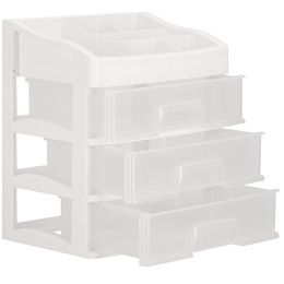 Organizer na kosmetyki 26,5x23,3x17cm mleczny pojemnik na biżuterię z przegródkami